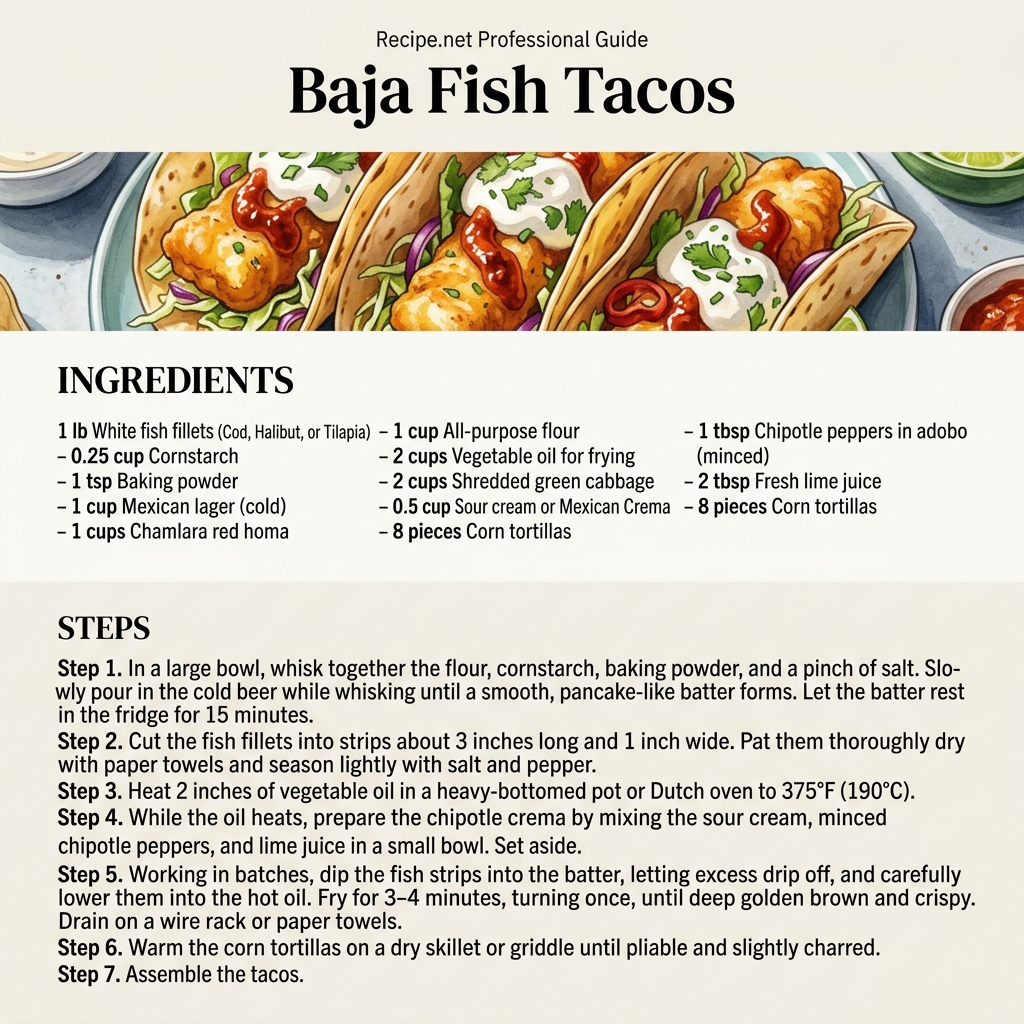 Baja Fish Tacos Infographic