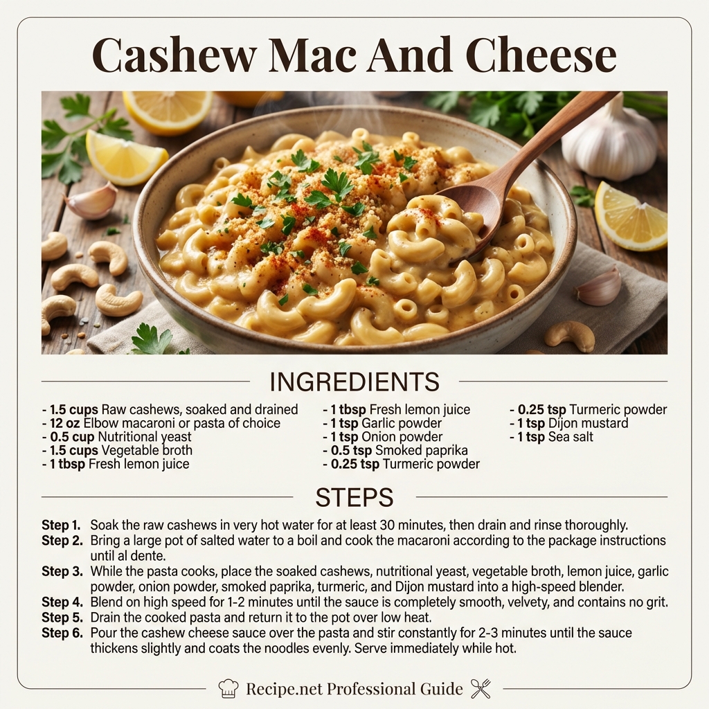 Cashew Mac And Cheese Infographic