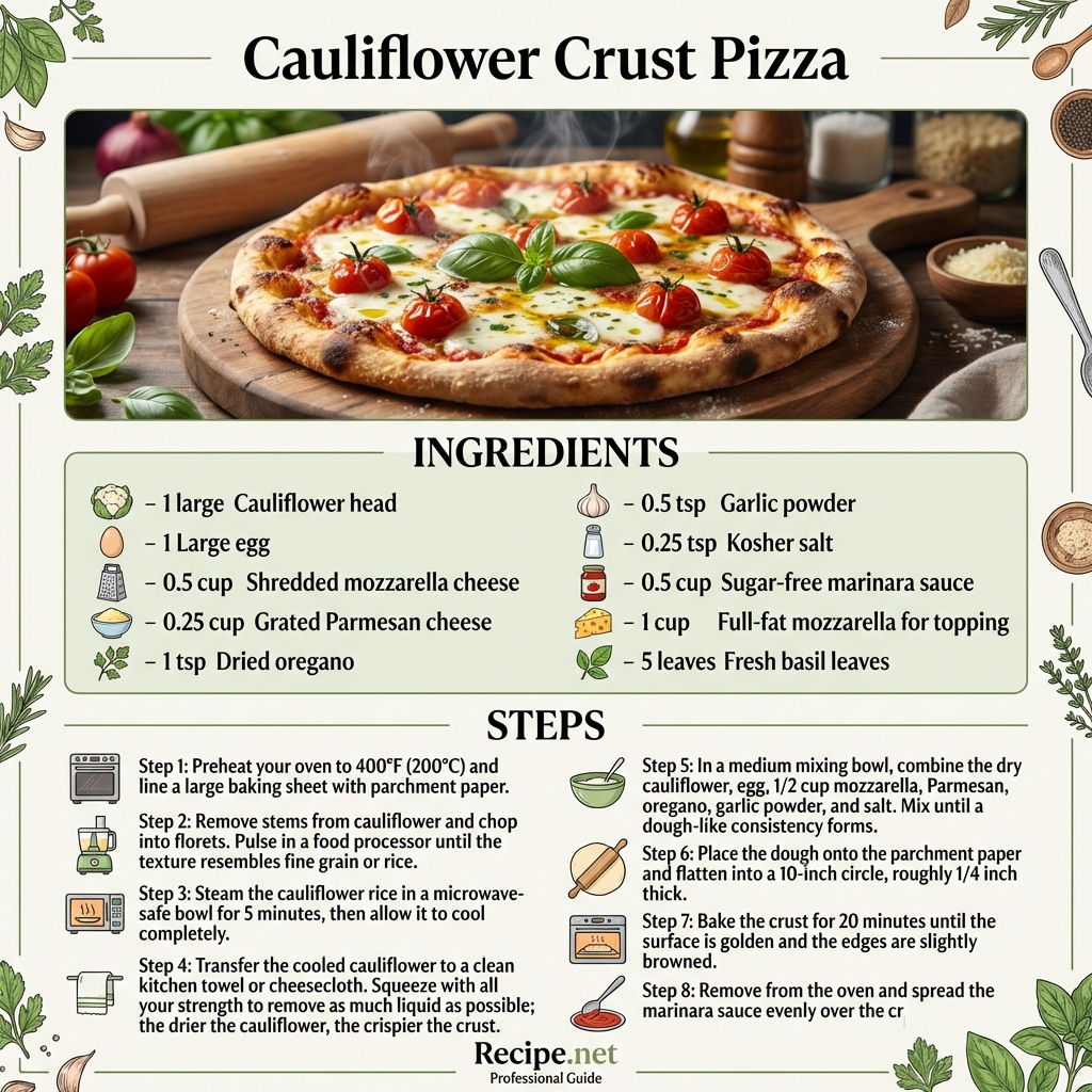 Cauliflower Crust Pizza Infographic