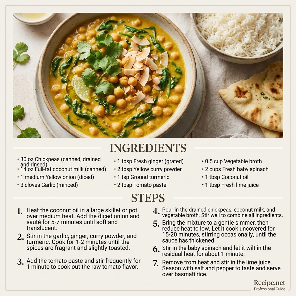 Chickpea Coconut Curry Infographic