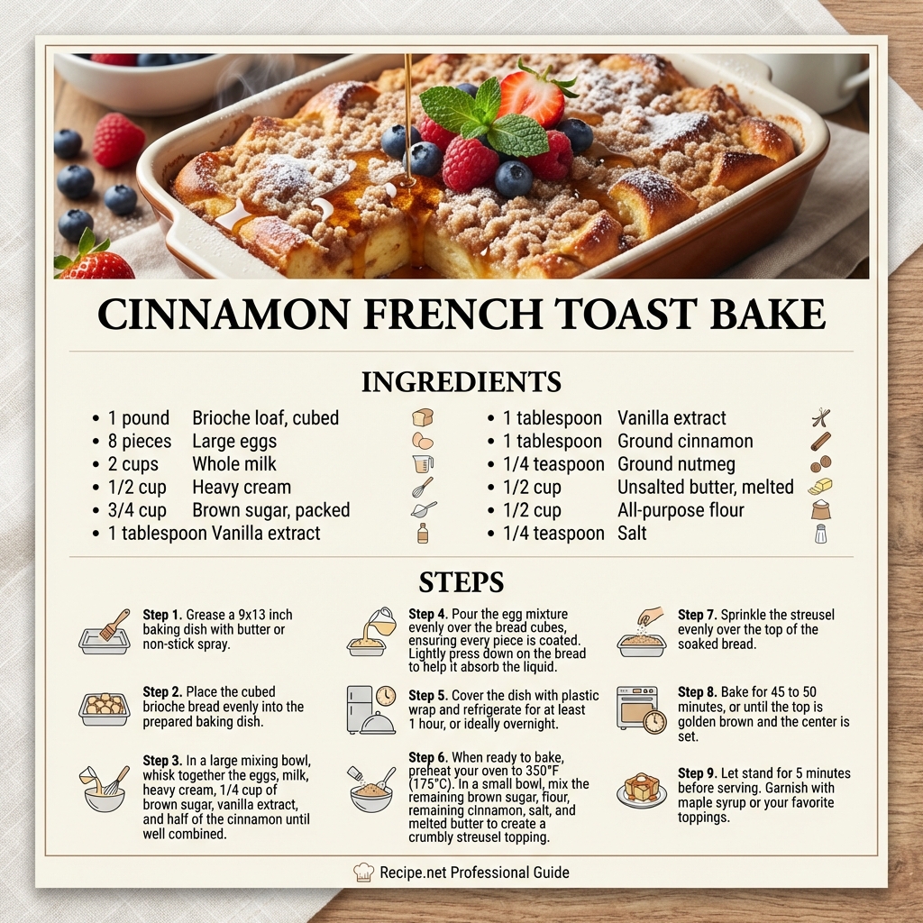Cinnamon French Toast Bake Infographic
