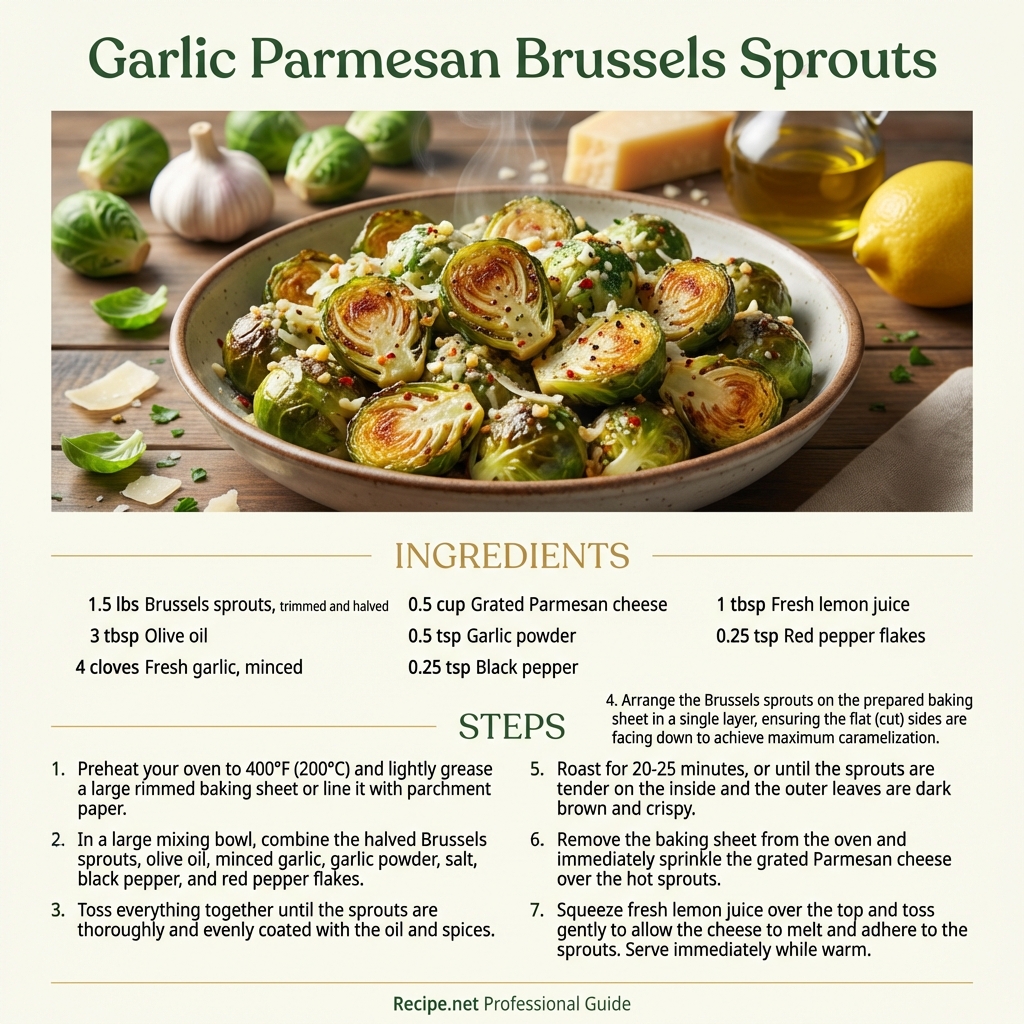 Garlic Parmesan Brussels Sprouts Infographic