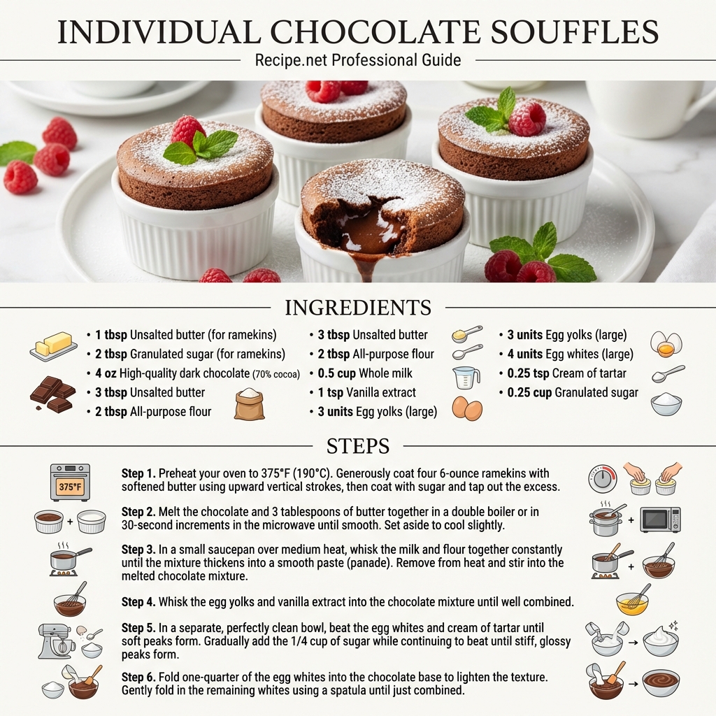 Individual Chocolate Souffles Infographic