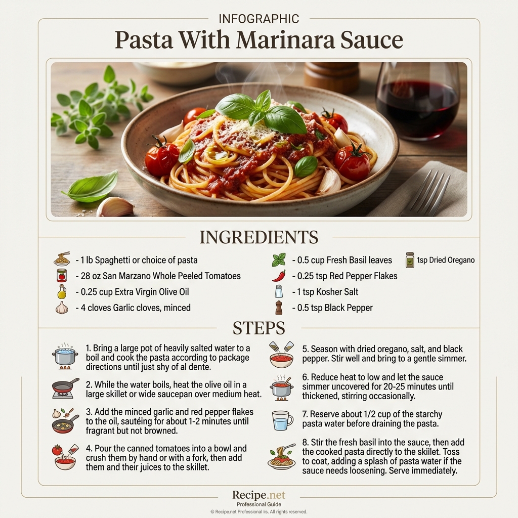 Pasta With Marinara Sauce Infographic