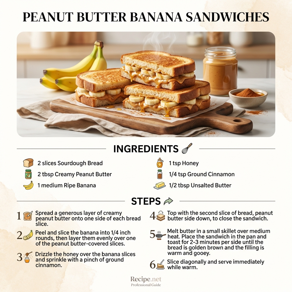 Peanut Butter Banana Sandwiches Infographic