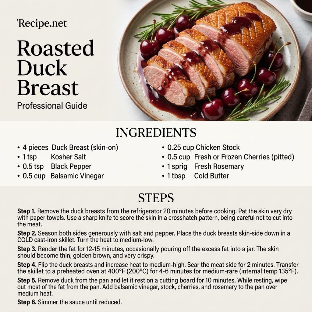 Roasted Duck Breast Infographic