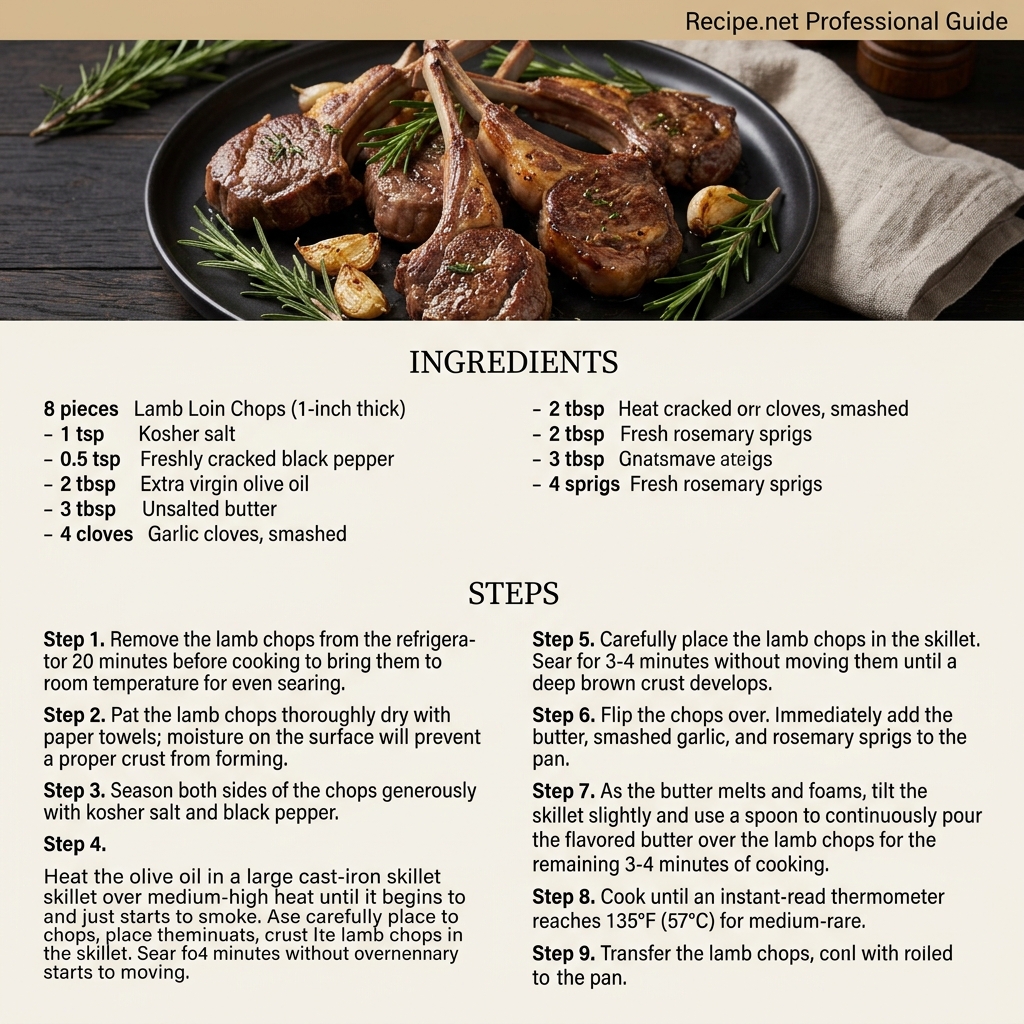 Rosemary Lamb Chops Infographic