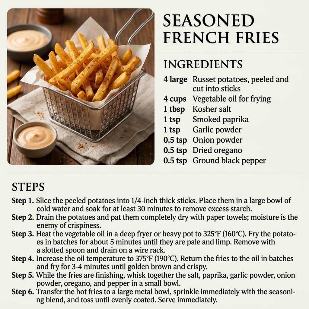 Seasoned French Fries Infographic