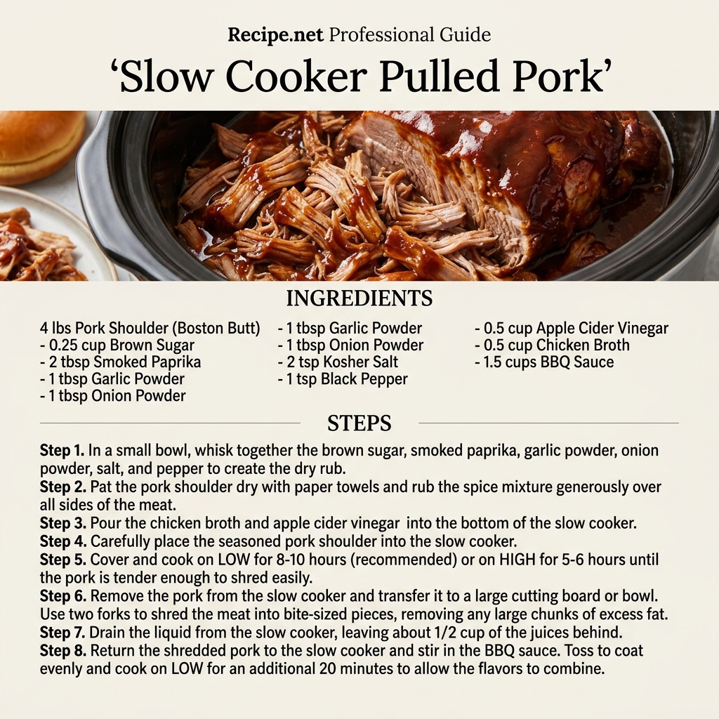 Slow Cooker Pulled Pork Infographic