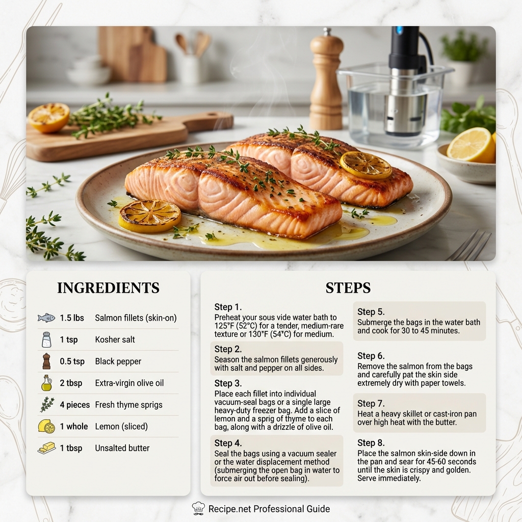 Sous Vide Salmon Fillets Infographic