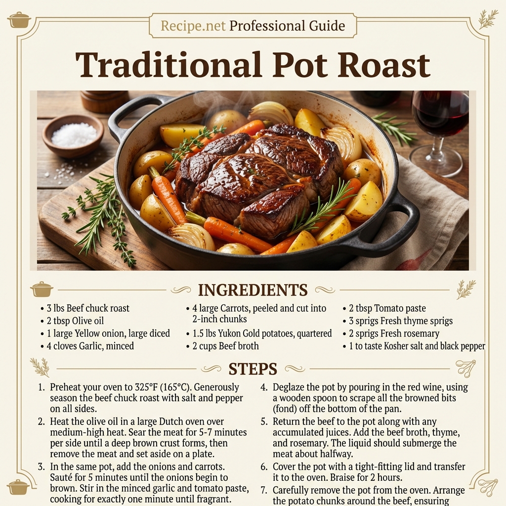 Traditional Pot Roast Infographic