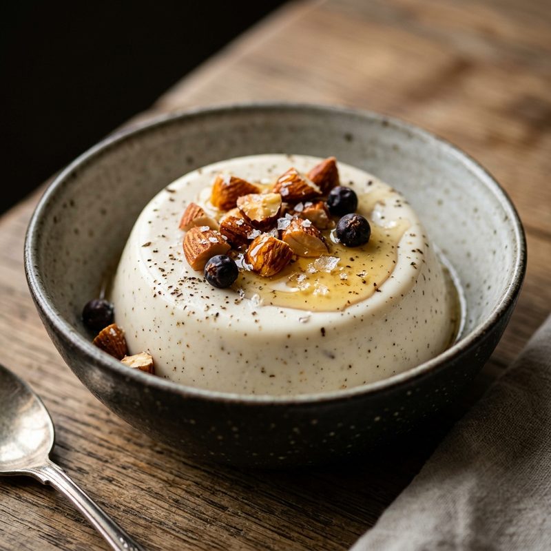 Milk, salted almond, juniper