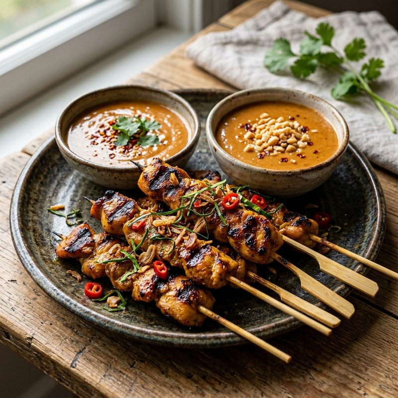 Satay with Peanut Sauce