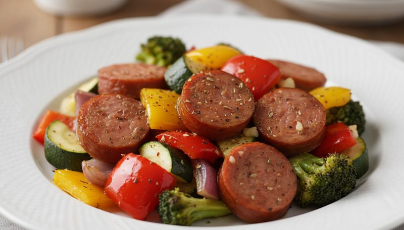Sheet Pan Sausage And Veggies